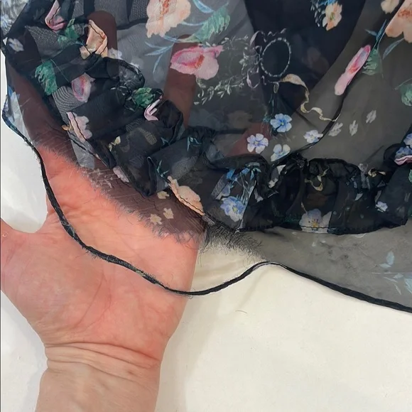 Ieena for Mac Duggal Ruffled Floral Gown, Size 12 - Picture 11 of 16